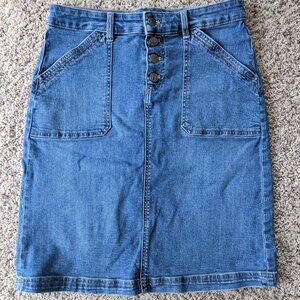 Chaps Short Denim Skirt